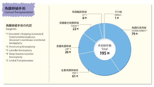 角膜移植手術の内訳　(Corneal transplantation)